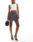 ASOS DESIGN high waist tailored shorts in grey