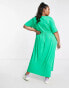 Фото #2 товара Yours jersey maxi dress in green