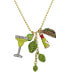 Faux Stone Margarita Charm Necklace