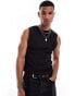 Фото #1 товара ASOS DESIGN muscle fit tank in black rib