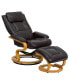 Фото #7 товара Multi-Position Recliner & Ottoman With Swivel Maple Wood Base