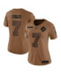 Фото #1 товара Women's Trevon Diggs Brown Distressed Dallas Cowboys 2023 Salute To Service Limited Jersey