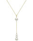 ფოტო #1 პროდუქტის Cultured Freshwater Pearl (4-8mm) 18" Lariat Necklace in 14k Gold
