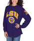 Фото #1 товара Women's Purple LSU Tigers Edith Long Sleeve Oversized Top