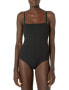 Фото #1 товара Body Glove 298390 Women's Gigi One-Piece Bandeau Swimsuit, Black Ibiza Rib, LG