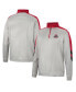 ფოტო #1 პროდუქტის Men's Gray, Scarlet Ohio State Buckeyes Bushwood Fleece Quarter-Zip Jacket