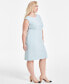 ფოტო #3 პროდუქტის Plus Size Cap-Sleeve Sheath Dress