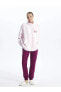 Фото #1 товара LCW HOME Dik Yaka Barbie Nakışlı Uzun Kollu Kadın Fermuarlı Sweatshirt
