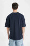 Erkek T-shirt C4082ax/nv239 Navy