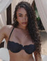 Фото #1 товара 4th & Reckless x Loz Vassallo maui shell detail underwire bikini top in black