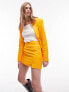 Фото #2 товара Topshop linen blend pelmet skirt in mango