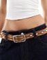 Фото #4 товара Mango patterned belt in tan