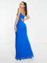 Фото #3 товара ASOS DESIGN Tall ruched bust cut out bias maxi dress in cobalt blue