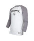Men's White, Charcoal Charlotte FC Concord Henley Raglan Long Sleeve T-shirt