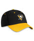 Фото #3 товара Men's Black, Gold Pittsburgh Penguins Authentic Pro Rink Two-Tone Flex Hat