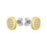 Charming gold-plated earrings with crystals 1580297
