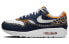 Фото #1 товара Nike Air Max 1 Premium "Denim Leopard" 减震防滑 低帮 运动休闲鞋 男款 白蓝 / Кроссовки Nike Air Max FJ4452-432