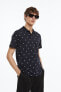 Фото #1 товара Slim Fit Patterned Polo Shirt