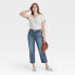 Фото #2 товара Women's Curvy Fit High-Rise Vintage Straight Jeans - Universal Thread Medium