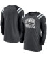 ფოტო #4 პროდუქტის Men's Heathered Charcoal, Black Las Vegas Raiders Tri-Blend Raglan Athletic Long Sleeve Fashion T-shirt