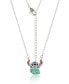 Фото #2 товара Lilo and Stitch Silver Plated Stitch Leaf Pendant Necklace