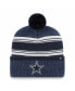 Фото #1 товара Men's Navy Dallas Cowboys Fadeout Cuffed Knit Hat with Pom