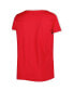 Фото #4 товара Women's Red Washington Nationals Plus Size V-Neck T-shirt