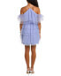Фото #2 товара Zac Posen Pleated Ruffle Tulle Mini Dress Women's