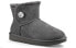 Ботинки UGG Mini Bailey Button Bling серого цвета 1016554-GREY