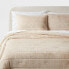 Фото #1 товара 3pc King Channel Luxe Faux Fur Comforter and Sham Set Khaki - Threshold