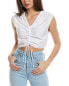 Фото #1 товара Jason Wu V- Neck Crop Top Women's