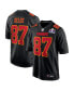 Men's Travis Kelce Black Kansas City Chiefs Super Bowl LVIII Carbon Fashion Game Player Jersey