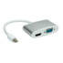 Фото #2 товара ROLINE Adapter - Mini DisplayPort - HDMI/VGA - Mini DP M - HDMI/VGA F - 0.1 m - Mini DisplayPort - HDMI + VGA (D-Sub) - Male - Female - Silver