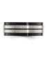 Stainless Steel Brushed Polished Black IP-plated 8mm Band Ring