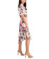 ფოტო #3 პროდუქტის Women's Belted Floral Midi Shirtdress