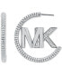 Фото #1 товара Серьги Michael Kors Faceted Mk Pave Hoop