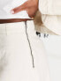 Фото #3 товара Pieces contrast denim mini skirt in white & cream