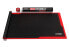 Pro Gamersware DM16 - Black - Red - Monochromatic - Fabric - Rubber - Gaming mouse pad