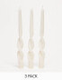 Фото #1 товара MAEGEN Ice Pink Twisted Taper Candle 3-Pack