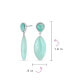 Фото #4 товара Unique Geometric Linear Mint Green Aqua Amazonite Rhombus Shape Tear Drop Natural Multi-Gemstone Party Dangling Earrings for Women