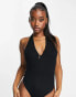 Фото #4 товара ASOS DESIGN halter neck bodysuit in black