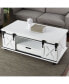 Фото #4 товара StyleCraft Two Door, One Drawer and Shelf Wooden Coffee Table