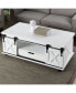 StyleCraft Two Door, One Drawer and Shelf Wooden Coffee Table