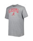 Фото #3 товара Men's Heathered Gray Alabama Crimson Tide Big and Tall Team Arch Over Wordmark T-shirt