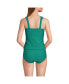 Фото #2 товара Women's Long Texture Square Neck Tankini Swimsuit Top