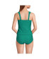 Women's Long Texture Square Neck Tankini Swimsuit Top