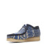 Фото #8 товара Clarks Wallabee 26166649 Mens Blue Canvas Oxfords & Lace Ups Casual Shoes