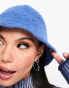 COLLUSION textured fluffy bucket hat in blue