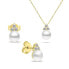 Timeless Gold Plated Genuine Pearl Jewelry Set SET228Y (Earrings, Necklace)