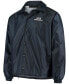 Фото #4 товара Men's College Navy Seattle Seahawks Coaches Classic Raglan Full-Snap Windbreaker Jacket